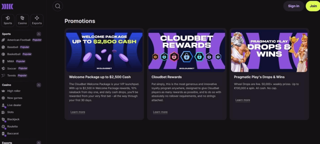 Cloudbet Casino Review - 2025