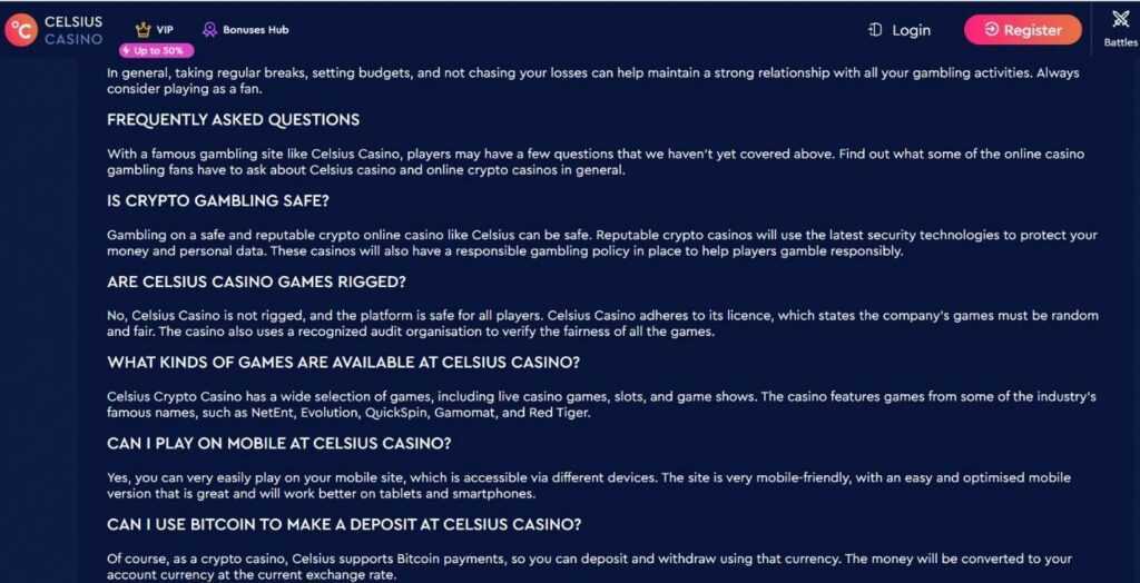Celsius Casino Review - 2025 24 Celsius Casino Review - 2025