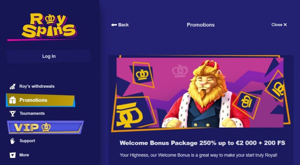 Royspins Casino Review - 2025 4 Royspins Casino Review - 2025