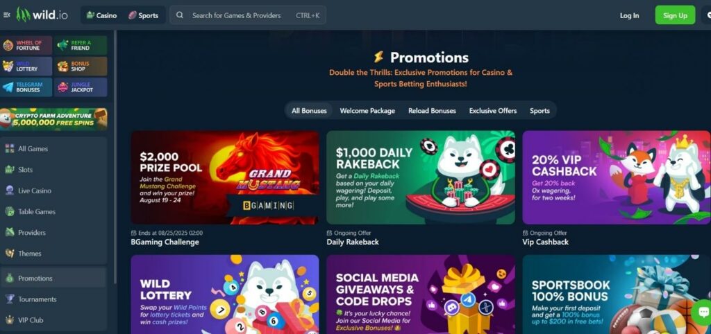 Wild.io Crypto Casino Review - 2025