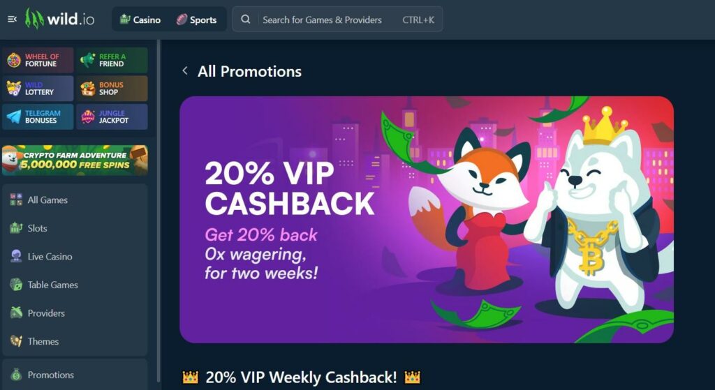 Wild.io Crypto Casino Review - 2025