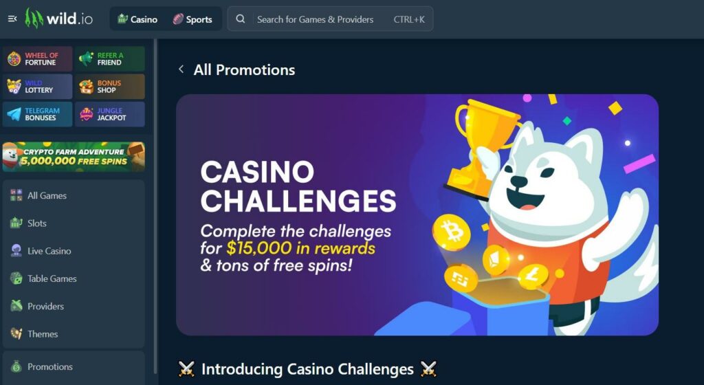 Wild.io Crypto Casino Review - 2025