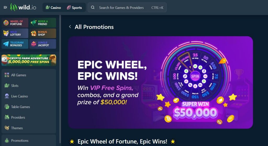 Wild.io Crypto Casino Review - 2025