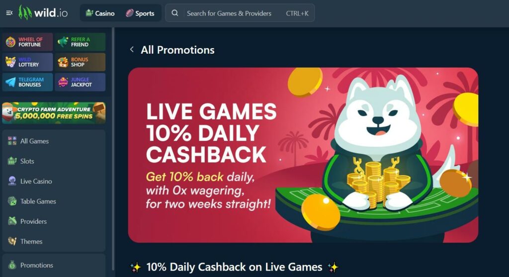 Wild.io Crypto Casino Review - 2025