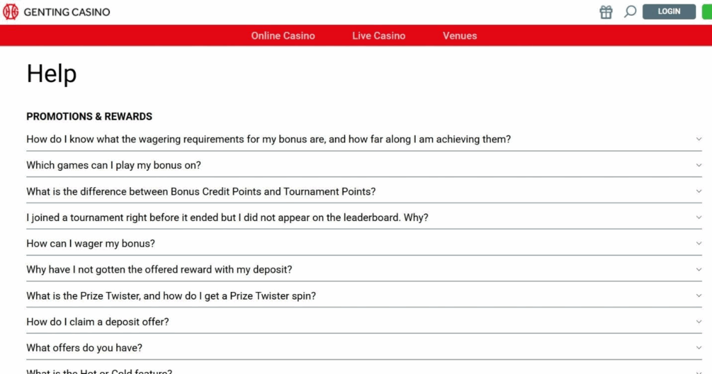 Genting Casino Review - 2025 16 Genting Casino Review - 2025