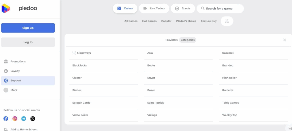 Pledoo Casino Review - 2026 17 Pledoo Casino Review - 2026