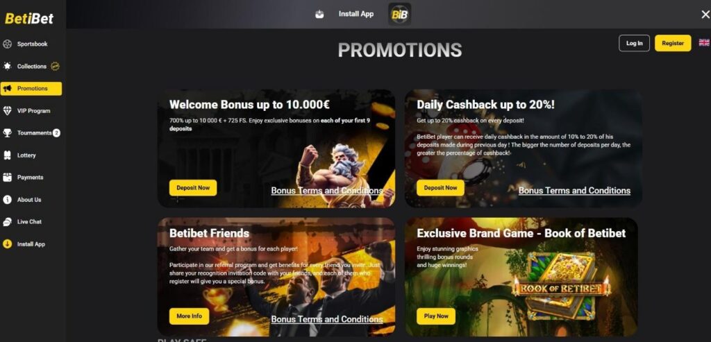 Betibet Casino Review - 2025 4 Betibet Casino Review - 2025