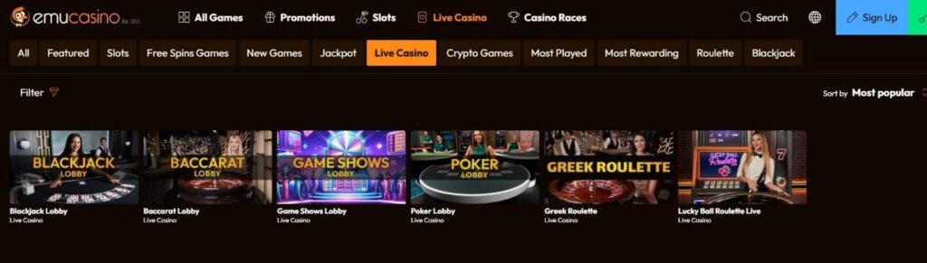 Emu Casino Review - 2025