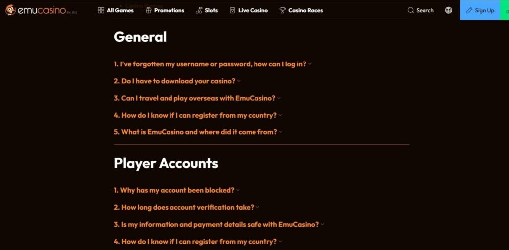 Emu Casino Review - 2025