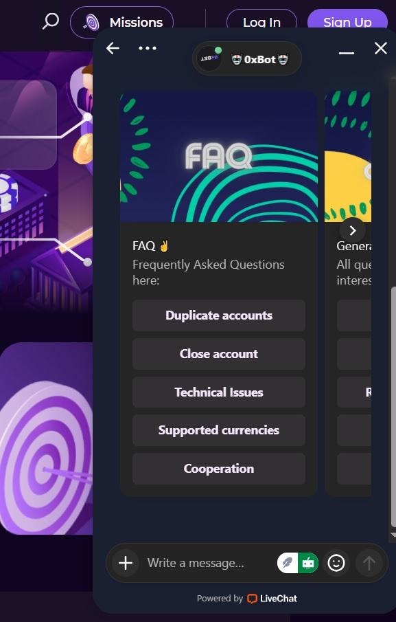 0x Bet Casino Review - 2025