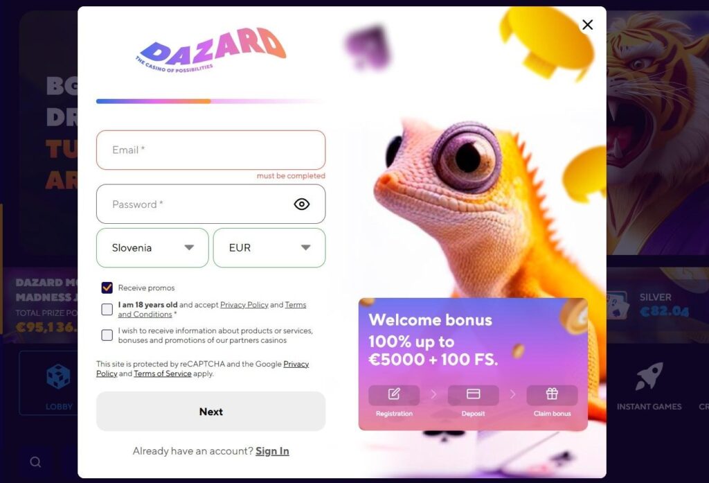 Dazard Casino Review - 2026