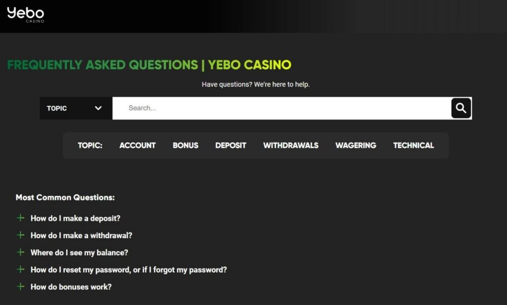 Yebo Casino Review - 2025 15 Yebo Casino Review - 2025